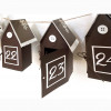 DIY Advent calendar kit garland - brown house