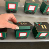 DIY Advent calendar kit Train - green with a red locomotive