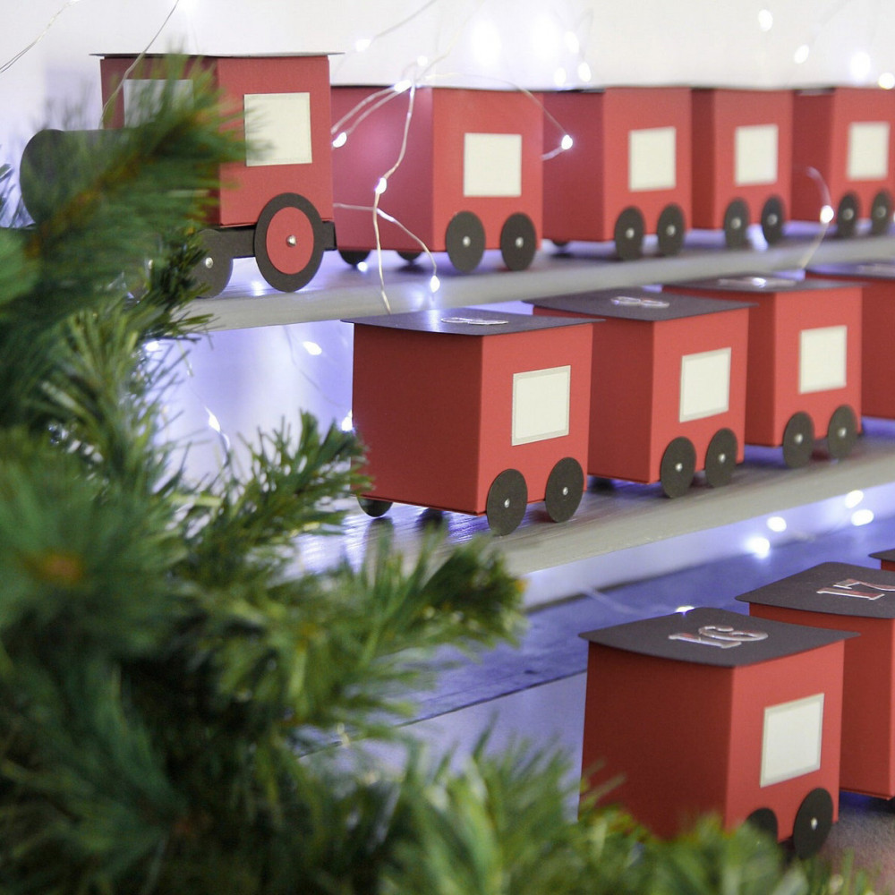 DIY Advent calendar kit Train - red - 31