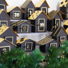DIY Advent calendar kit Christmas village - black-gold - 31