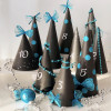 DIY Advent calendar kit - Christmas Trees turquoise 31 - Style 5
