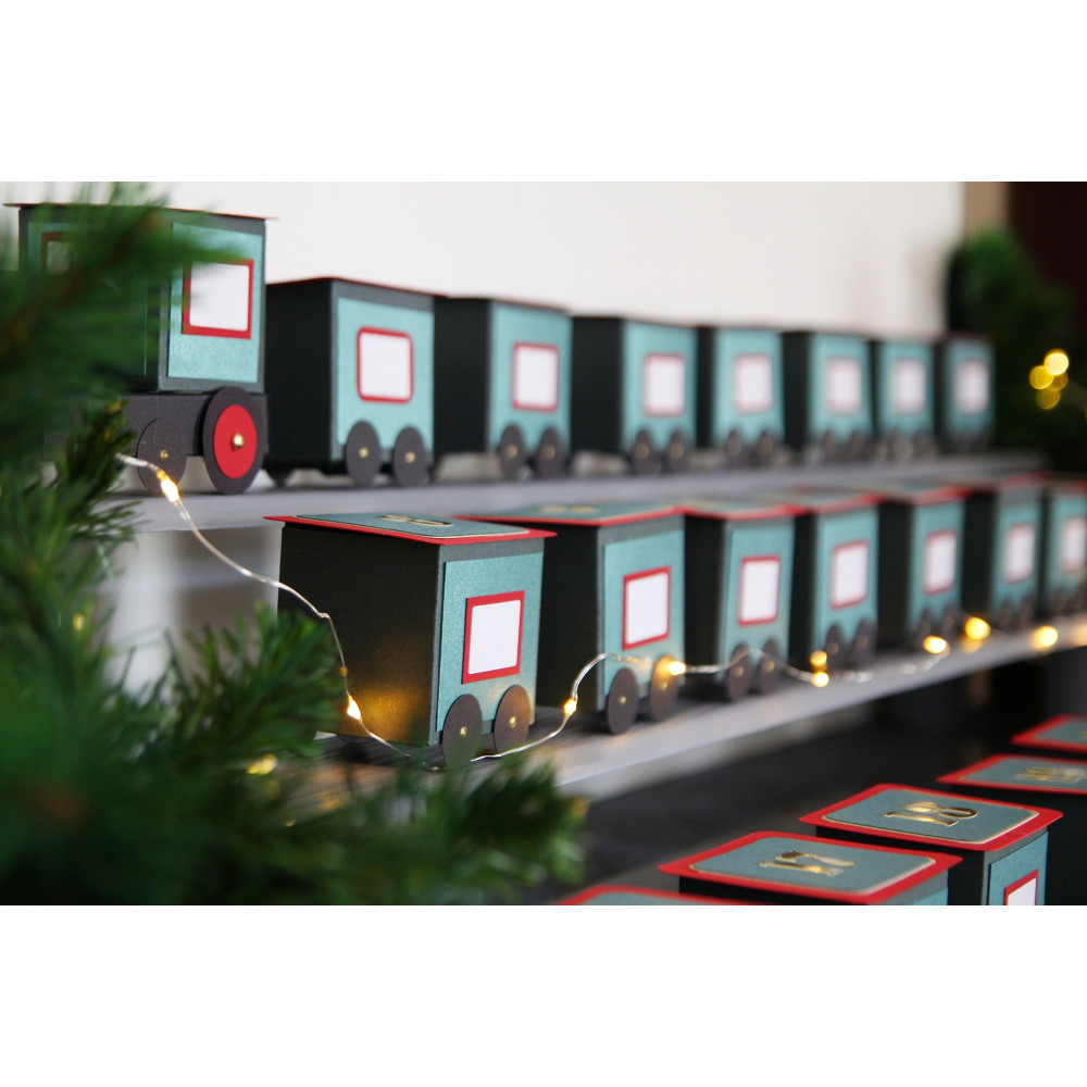 DIY Advent calendar kit - train green 31