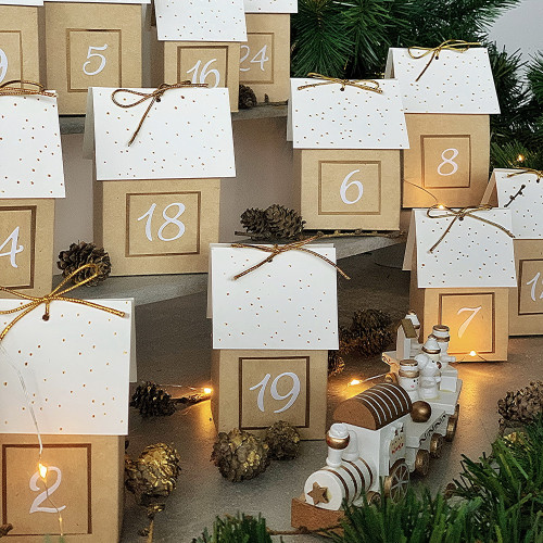 DIY Advent calendar kit Christmas village 3-24