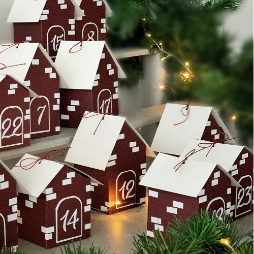 DIY Advent calendar kit Christmas village 9-24