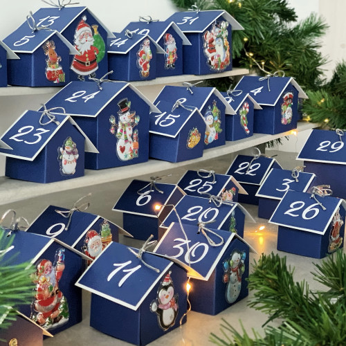 DIY Advent calendar kit Christmas village 7-24