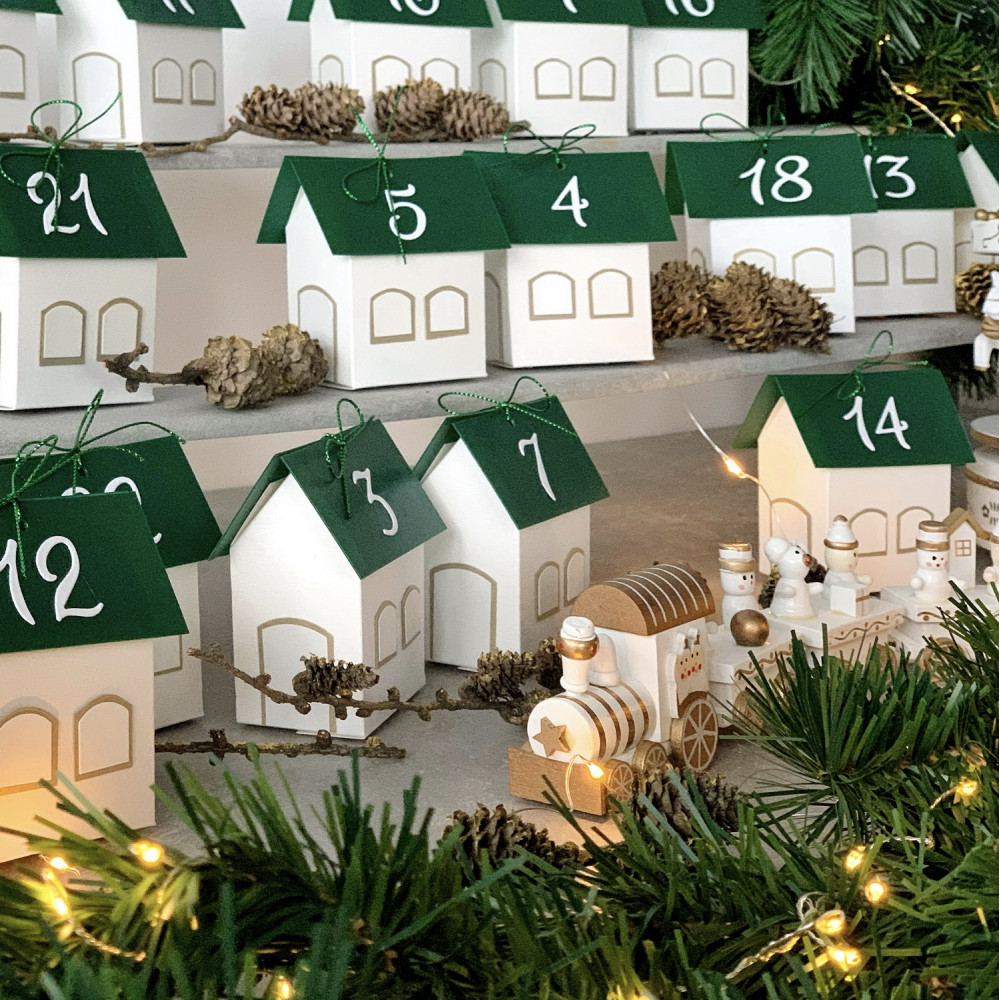 DIY Advent calendar kit Christmas village 13-24