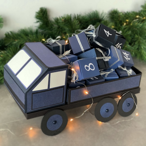 DIY Advent calendar kit Truck - blue - 24