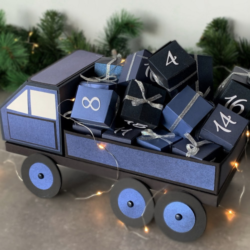 DIY Advent calendar kit Truck - blue - 31
