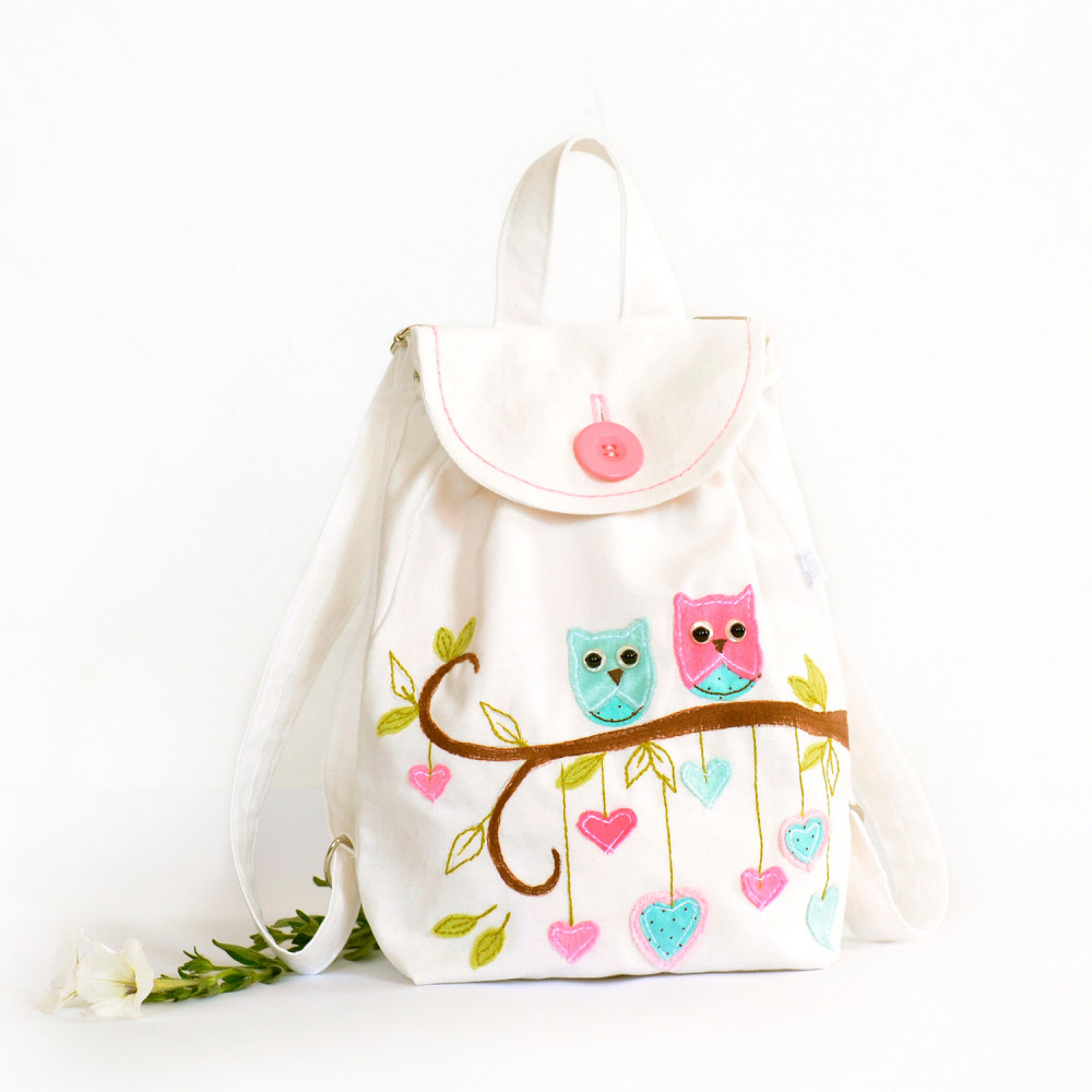 Applique backpack Owls (collection 1)