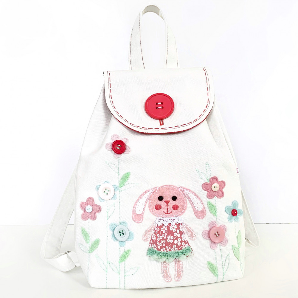 Girls Backpack sewing kit Bunny 5