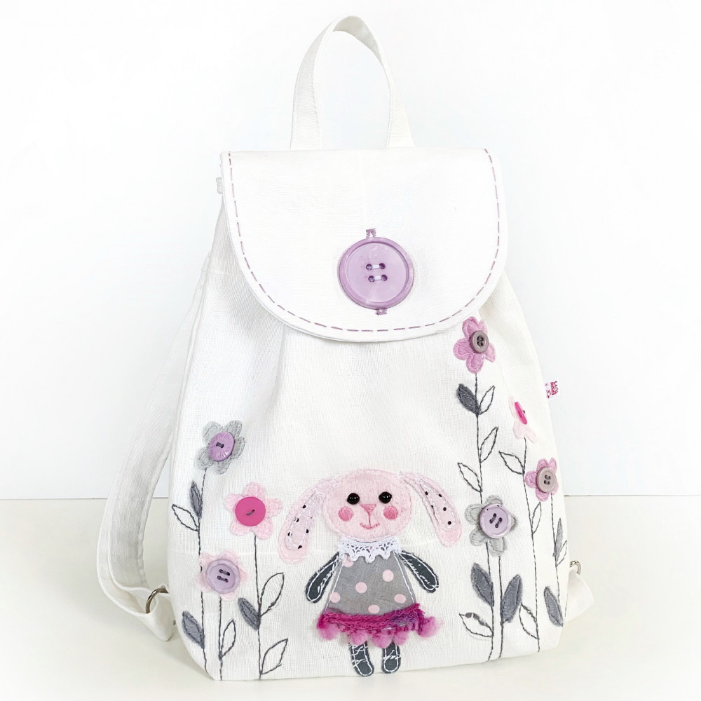 Girls Backpack sewing kit Bunny 17