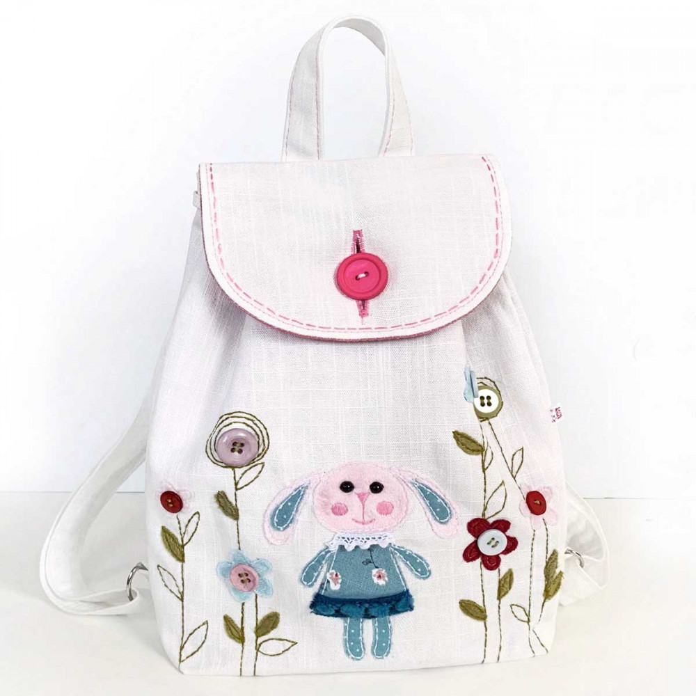 Girls Backpack sewing kit Bunny 1