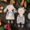 Christmas wooden ornaments - Girl and Boy