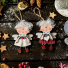 Christmas decorations 7 - 2 wooden angels