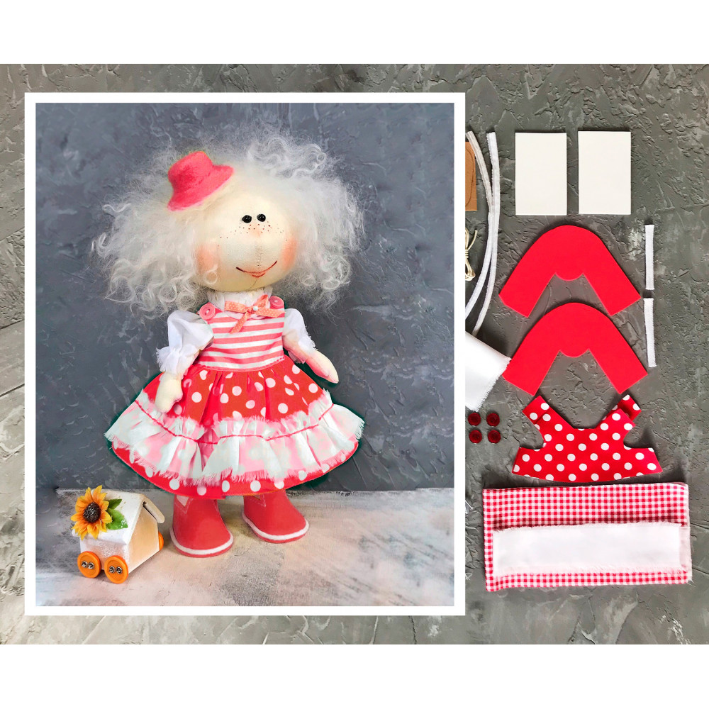 Doll making kit - Red (collection 1)