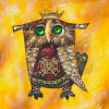 Owl family oil painting - Style 1
