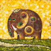 Elephant oil painting - Style 1