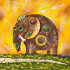 Elephant oil painting - Style 2