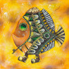 Turtle, Fish, Snail oil Painting on canvas - Style 2